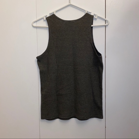 Grey Ribbed Tank-Top - Picture 2 of 2